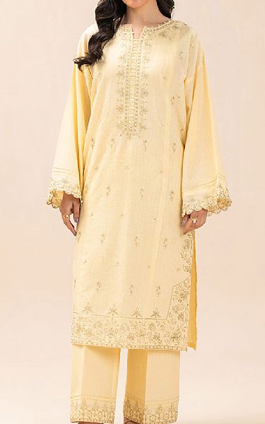 Beechtree ButterCream Jacquard Suit (2 pcs) | Pakistani Lawn Dress in USA- Image 1