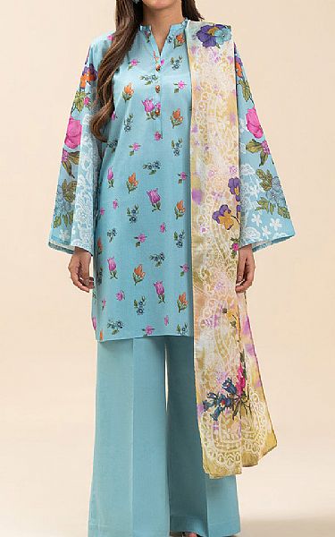 Beechtree Sky Blue Lawn Suit | Pakistani Lawn Dress in USA- Image 1