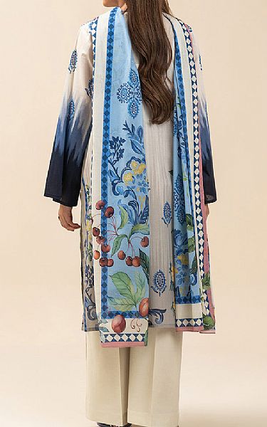 Beechtree Off White/Blue Lawn Suit | Pakistani Lawn Dress in USA- Image 2