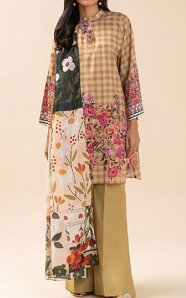 Beechtree Beige Lawn Suit | Pakistani Lawn Dress in USA- Image 1