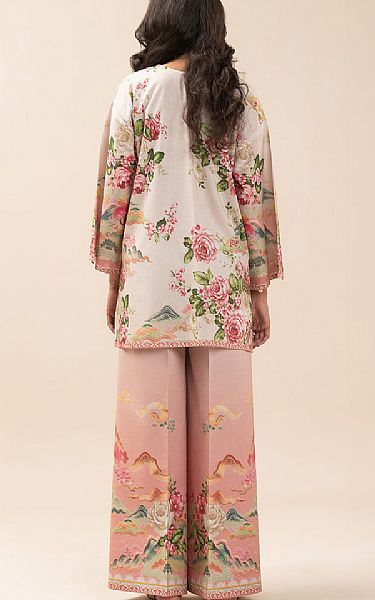 Beechtree Off White/Light Pink Lawn Suit (2 pcs) | Pakistani Lawn Dress in USA- Image 2