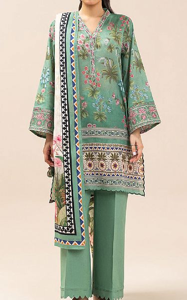 Beechtree Dusty Green Lawn Suit | Pakistani Lawn Dress in USA- Image 1