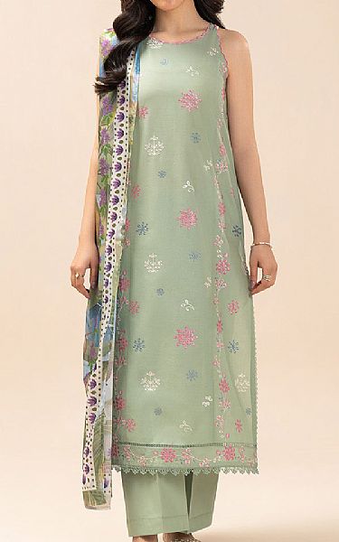 Beechtree Pistachio Green Lawn Suit | Pakistani Lawn Dress in USA- Image 1
