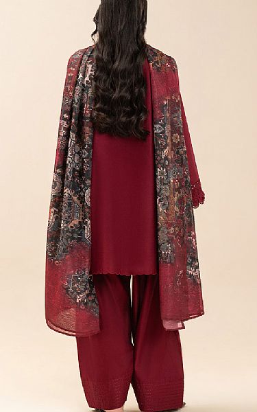 Beechtree Wine Red Lawn Suit | Pakistani Lawn Dress in USA- Image 2
