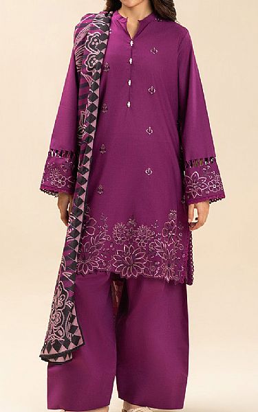 Beechtree Dark Raspberry Lawn Suit | Pakistani Lawn Dress in USA- Image 1