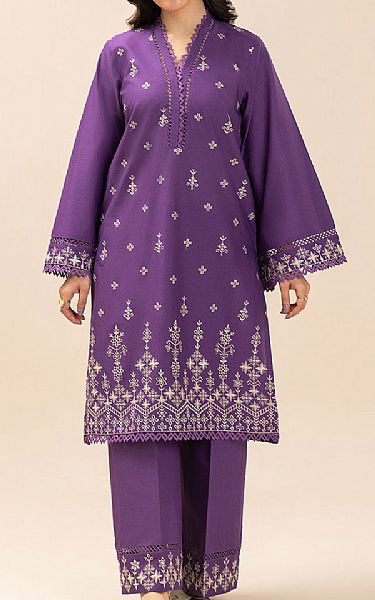 Beechtree Purple Lawn Suit (2 pcs) | Pakistani Lawn Dress in USA- Image 1
