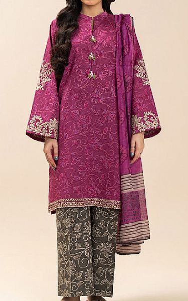 Beechtree Raspberry Lawn Suit | Pakistani Lawn Dress in USA- Image 1
