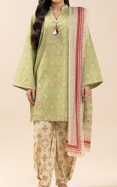 Beechtree Light Olive/Ivory Lawn Suit | Pakistani Lawn Dress in USA- Image 1