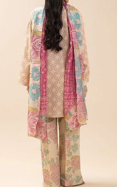 Beechtree Ivory/Cavern Pink Lawn Suit | Pakistani Lawn Dress in USA- Image 2