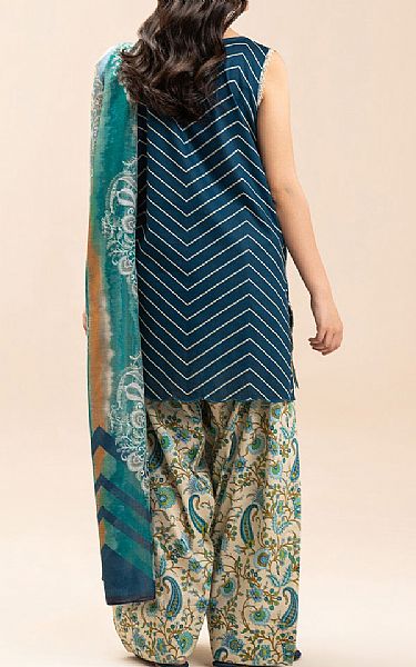 Beechtree Nile Blue/Ivory Lawn Suit | Pakistani Lawn Dress in USA- Image 2