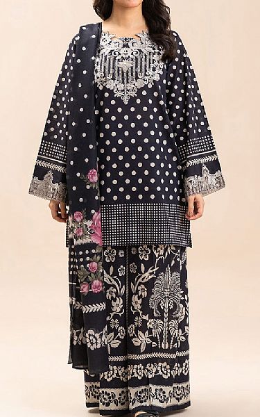 Beechtree Black/Off White  Lawn Suit | Pakistani Lawn Dress in USA- Image 1