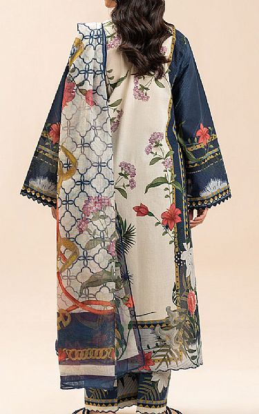 Beechtree Off White/Navy Lawn Suit | Pakistani Lawn Dress in USA- Image 2