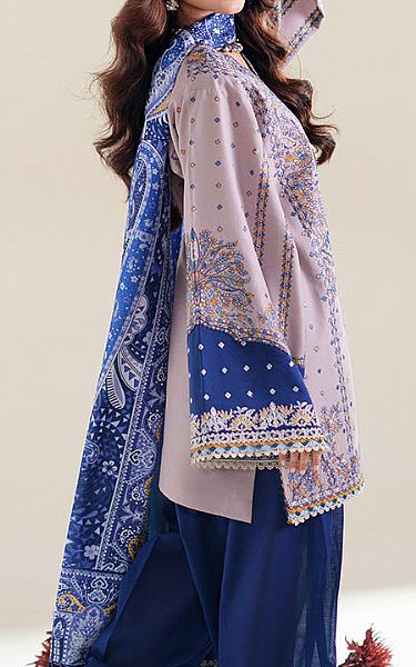Bin Ilyas Lilac/Blue Lawn Suit | Pakistani Lawn Dress in USA- Image 2
