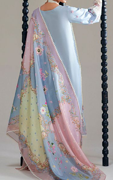 Bin Ilyas Baby Blue Lawn Suit | Pakistani Lawn Dress in USA- Image 2