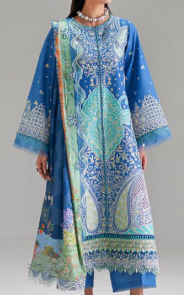 Bin Ilyas Turquoise/Blue  Lawn Suit | Pakistani Lawn Dress in USA- Image 1