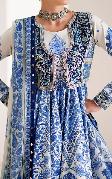 Bin Ilyas Blue Lawn Suit | Pakistani Lawn Dress in USA- Image 2