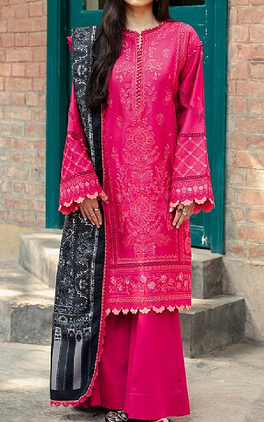Bin Ilyas Cerise Pink Kotrai Suit | Pakistani Winter Dresses in USA- Image 1