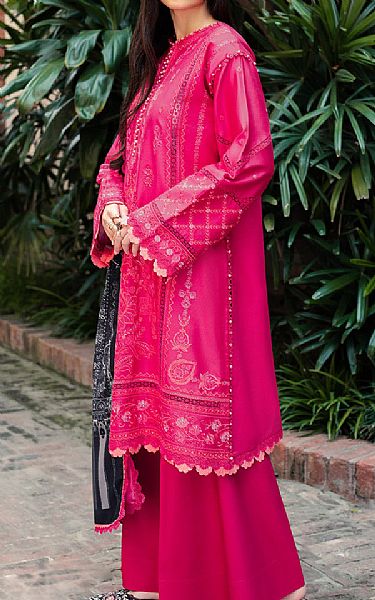 Bin Ilyas Cerise Pink Kotrai Suit | Pakistani Winter Dresses in USA- Image 2