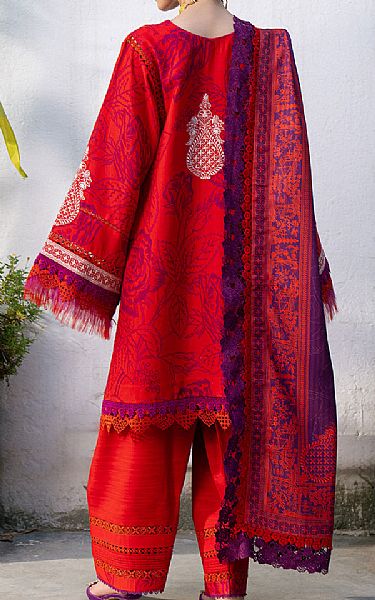 Bin Ilyas Scarlet Khaddar Suit | Pakistani Winter Dresses in USA- Image 2