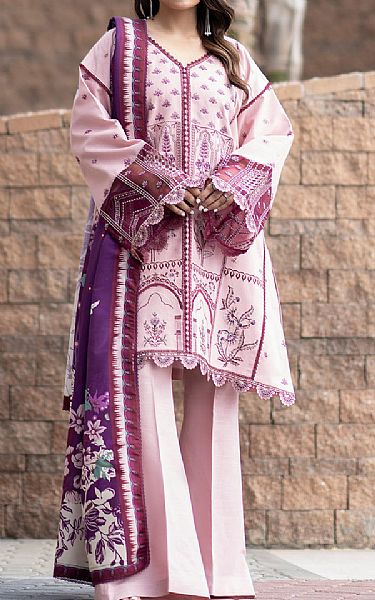 Bin Ilyas Pastel Pink Khaddar Suit | Pakistani Winter Dresses- Image 1