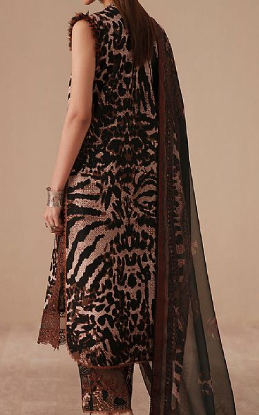 Bin Ilyas Black/Brown Lawn Suit | Pakistani Lawn Dress in USA- Image 2