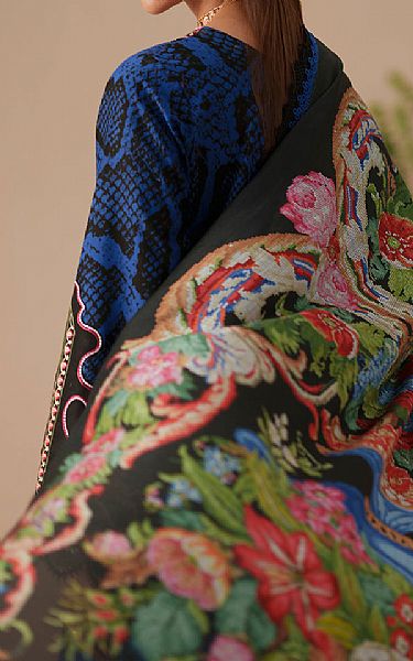 Bin Ilyas Navy Blue Lawn Suit | Pakistani Lawn Dress in USA- Image 2