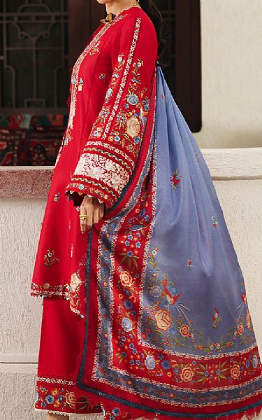 Bin Ilyas Red Lawn Suit | Pakistani Lawn Dress in USA- Image 2