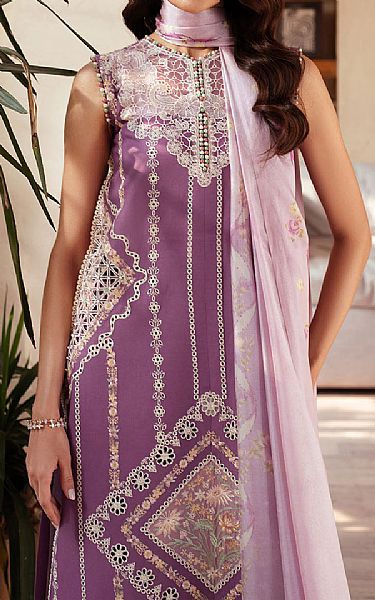 Bin Ilyas Purple Lawn Suit | Pakistani Lawn Dress in USA- Image 2
