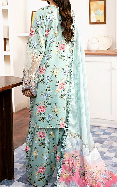 Bin Ilyas Turquoise Lawn Suit | Pakistani Lawn Dress in USA- Image 2