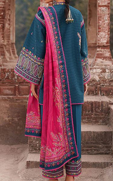 Bin Ilyas Teal Lawn Suit | Pakistani Lawn Dress in USA- Image 2