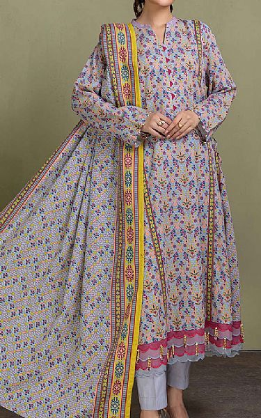 Bonanza Light Grey Khaddar Suit | Pakistani Dresses in USA- Image 1