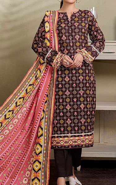 Bonanza Redwood Brown Khaddar Suit | Pakistani Dresses in USA- Image 1