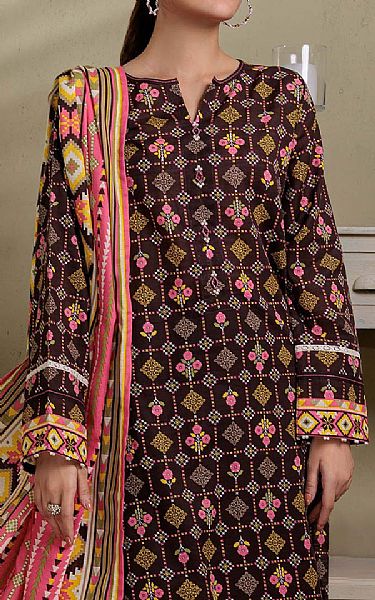 Bonanza Redwood Brown Khaddar Suit | Pakistani Dresses in USA- Image 2