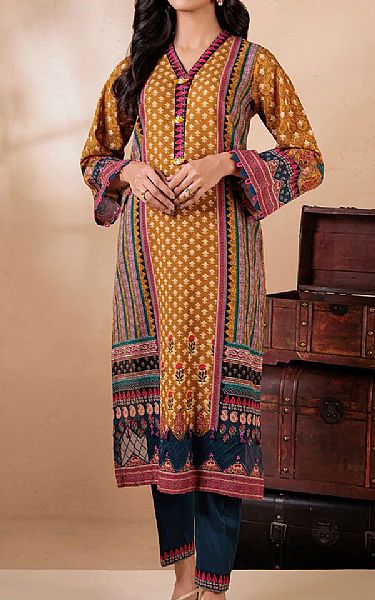 Bonanza Bronze Khaddar Suit (2 Pcs) | Pakistani Winter Dresses- Image 1