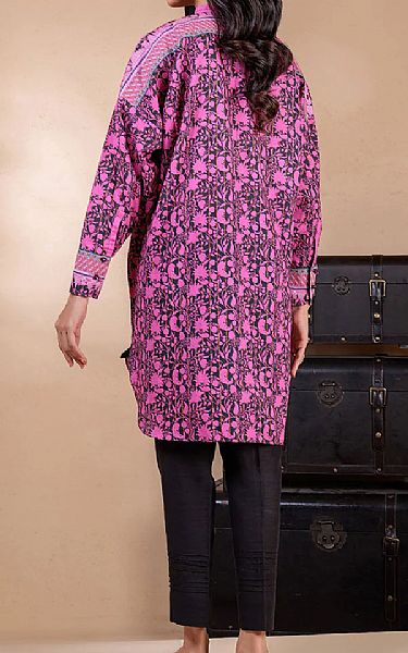 Bonanza Hot Pink/Black Khaddar Suit (2 Pcs) | Pakistani Dresses in USA- Image 2