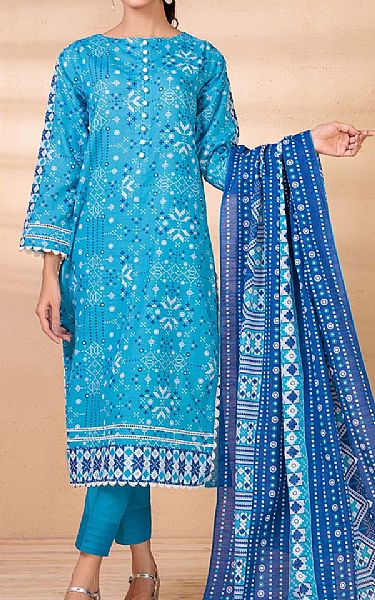 Turquoise Khaddar Suit | Pakistani Dresses in USA-Image 1