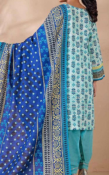 Bonanza Light Turquoise Khaddar Suit | Pakistani Winter Dresses- Image 2