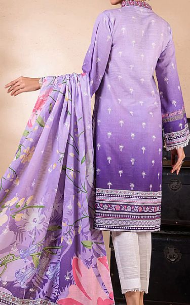 Bonanza Lilac/Indigo Khaddar Suit | Pakistani Winter Dresses- Image 2