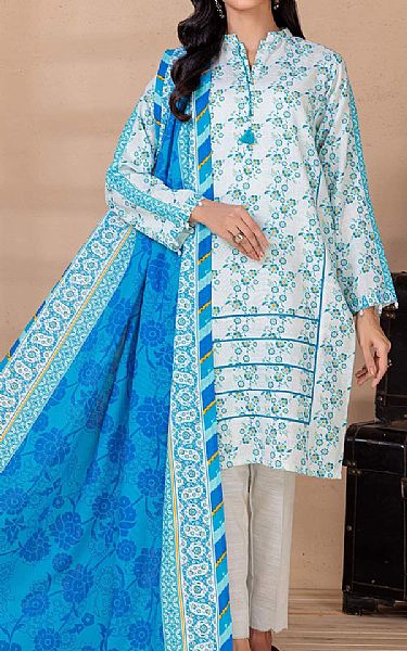 Bonanza White Khaddar Suit (2 Pcs) | Pakistani Winter Dresses- Image 1