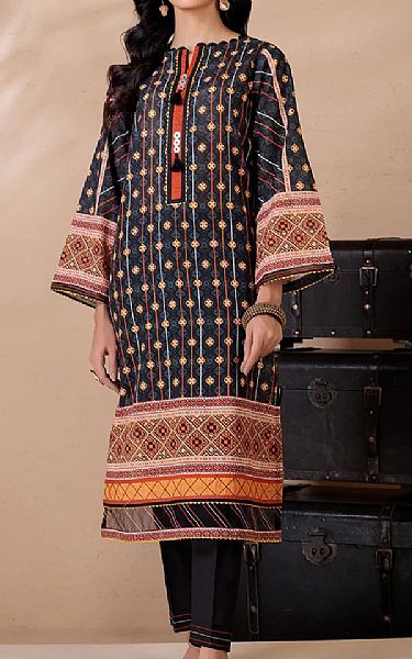 Bonanza Black Khaddar Suit (2 Pcs) | Pakistani Winter Dresses- Image 1