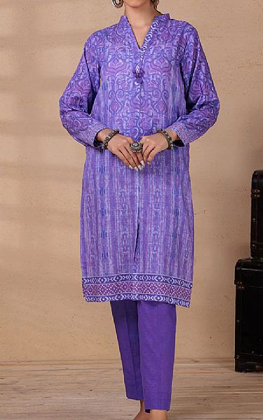 Bonanza Iris Purple Khaddar Suit (2 Pcs) | Pakistani Dresses in USA- Image 1
