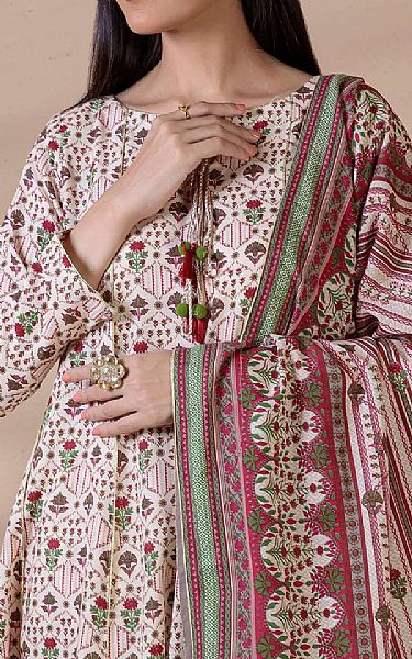 Bonanza Ivory Khaddar Suit (2 Pcs) | Pakistani Winter Dresses- Image 2