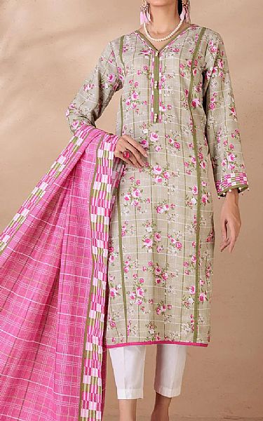 Bonanza Light Pistachio Khaddar Suit (2 Pcs) | Pakistani Winter Dresses- Image 1