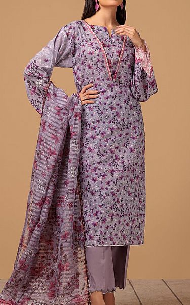 Bonanza Lavender Lawn Suit | Pakistani Lawn Suits- Image 1