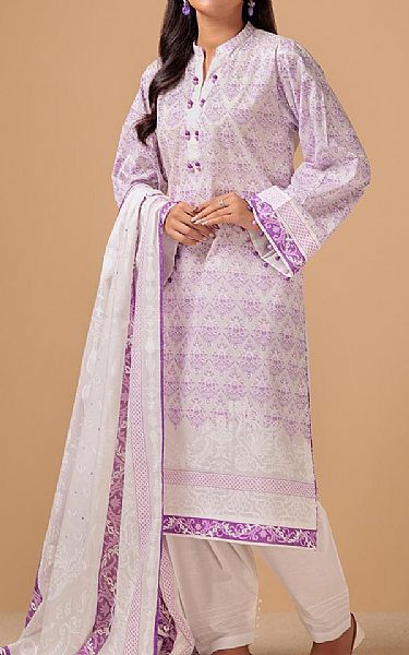Bonanza Light Purple Cambric Suit | Pakistani Lawn Suits- Image 1