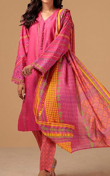 Bonanza Pink Lawn Suit | Pakistani Lawn Suits- Image 1