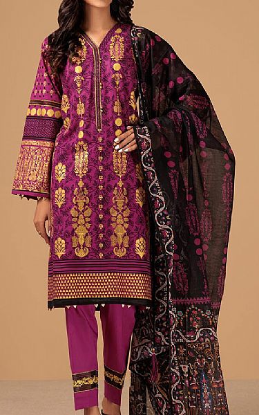 Bonanza Dark Raspberry Lawn Suit | Pakistani Lawn Suits- Image 1