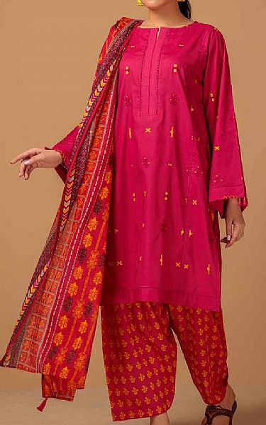 Bonanza Hot Pink Lawn Suit | Pakistani Lawn Suits- Image 1