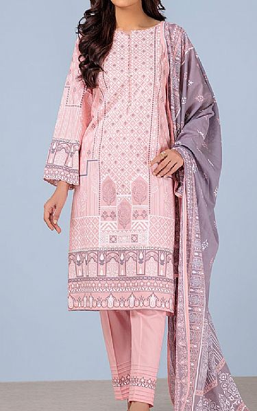 Bonanza Oyster Pink Cambric Suit | Pakistani Lawn Suits- Image 1