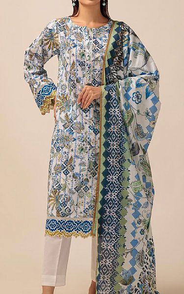 Bonanza Off White Cambric Suit | Pakistani Lawn Suits- Image 1